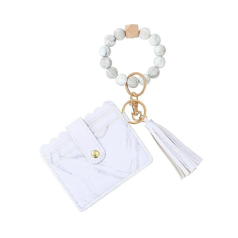 Wallet Bracelet Key Chain with Tassel - Image 4