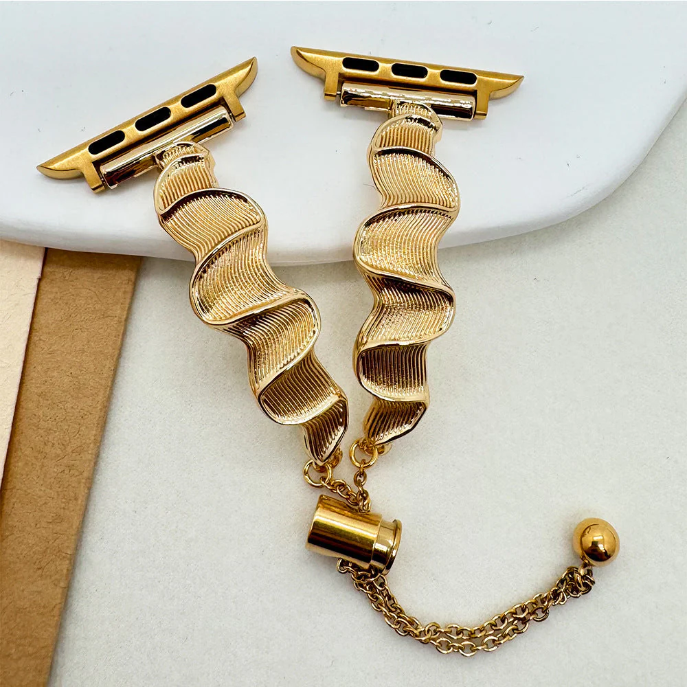 Watch Band Silk Scarf Bracelet Wave Pattern Z-shaped Steel Belt - Image 10