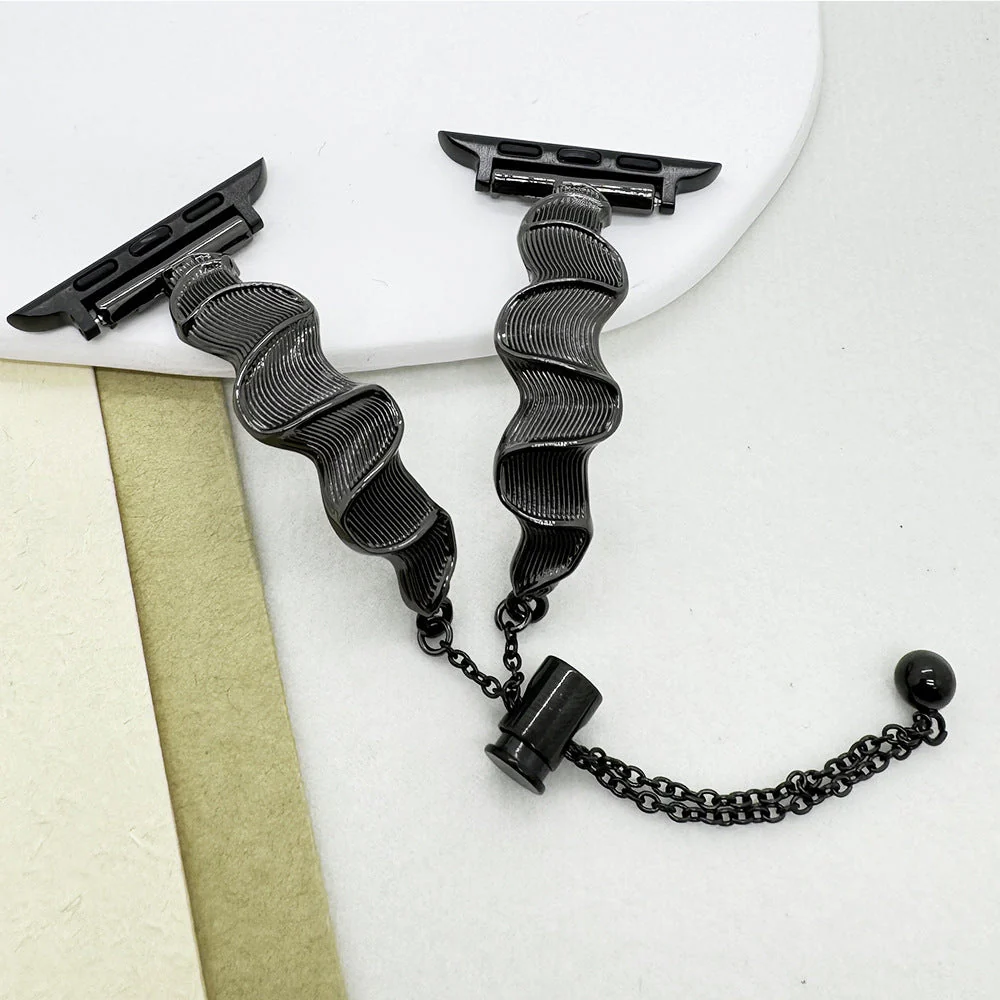 Watch Band Silk Scarf Bracelet Wave Pattern Z-shaped Steel Belt - Image 8