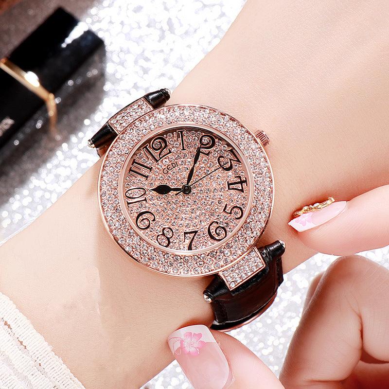 Waterproof Diamond Watch Student Large Dial - Image 2