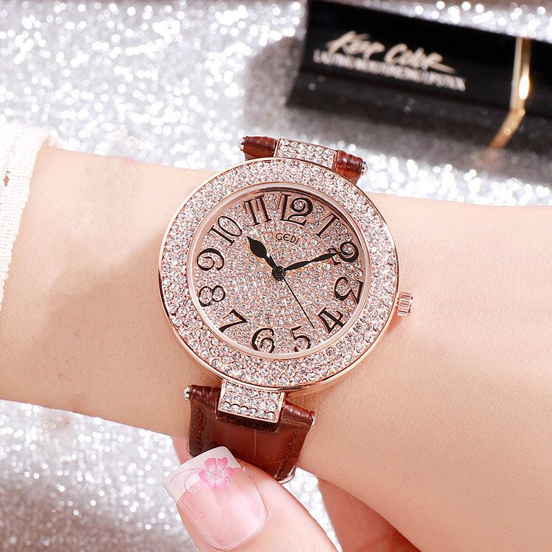 Waterproof Diamond Watch Student Large Dial - Image 3