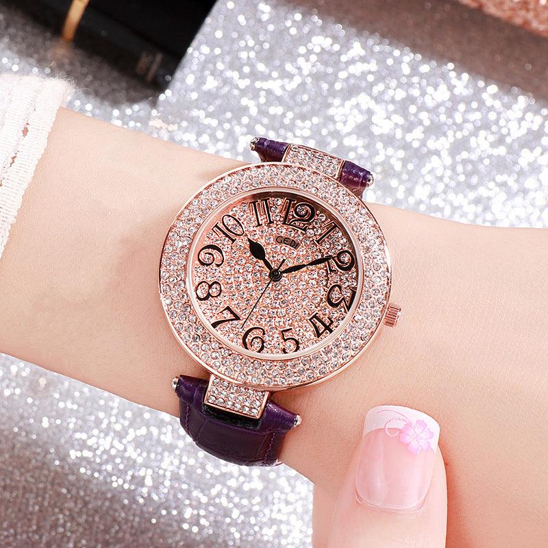 Waterproof Diamond Watch Student Large Dial - Image 4