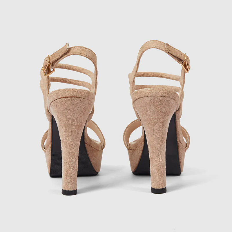 Waterproof Platform Chunky High Heel Sandals - Image 4