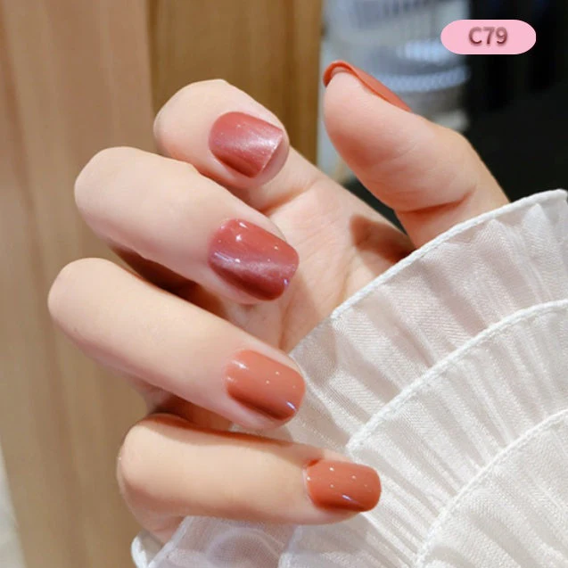Wearable Fake Nail Patch Manicure Finished Removable Opal Long - Image 4