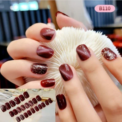 Wearable Fake Nail Patch Manicure Finished Removable Opal Long - Image 5
