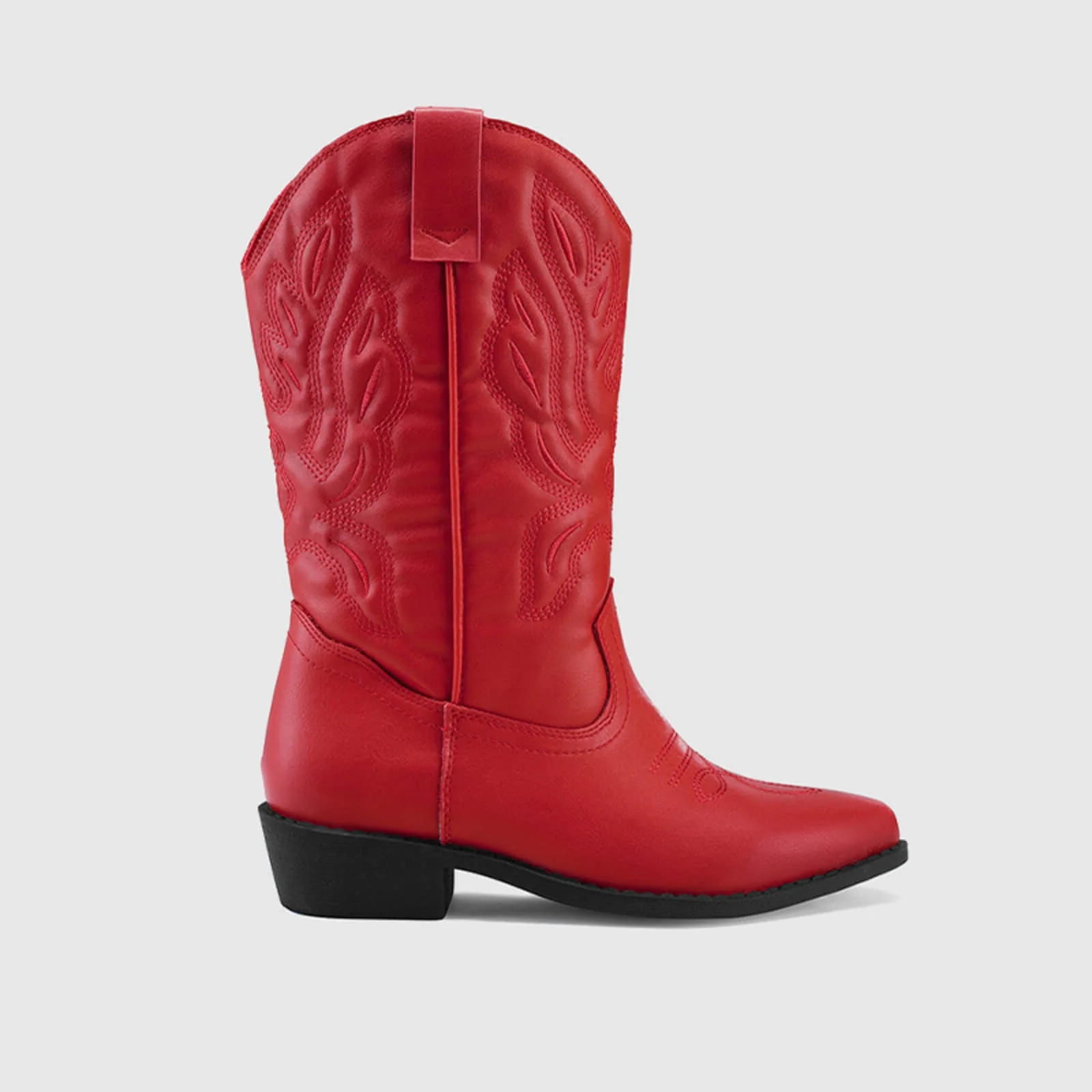 Western Cowboy Boots Embroidered Mid-Calf Pointed Toe Cowgirl Booties - Image 14