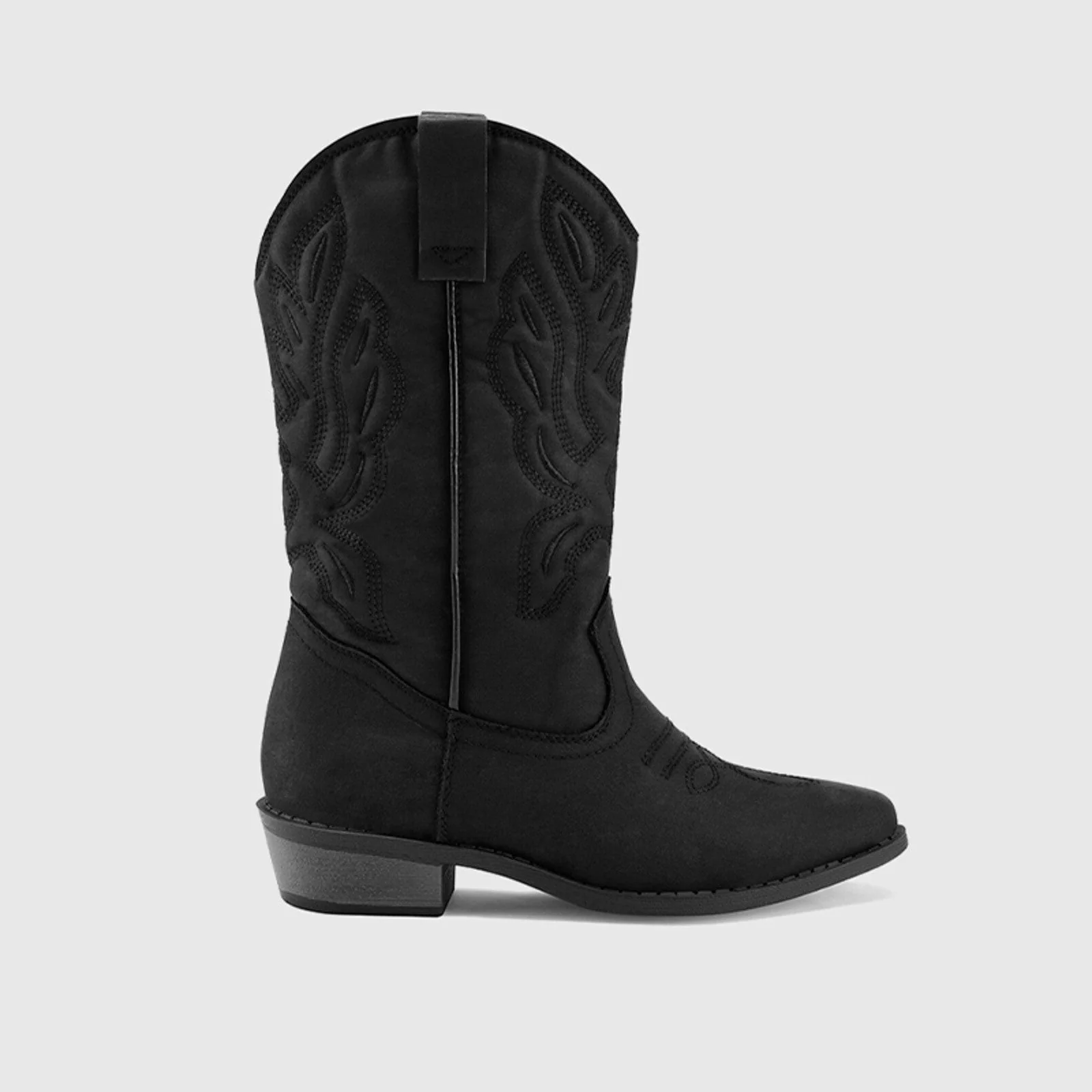 Western Cowboy Boots Embroidered Mid-Calf Pointed Toe Cowgirl Booties - Image 20