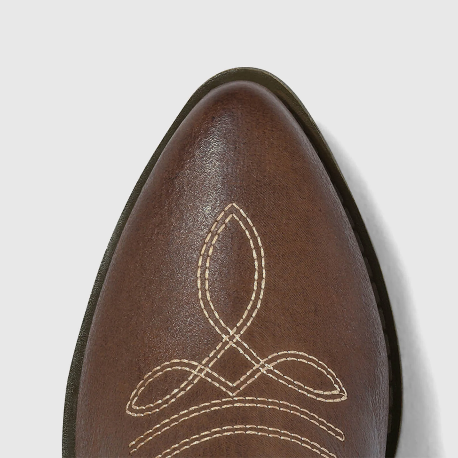 Western Cowboy Boots Embroidered Mid-Calf Pointed Toe Cowgirl Booties - Image 4