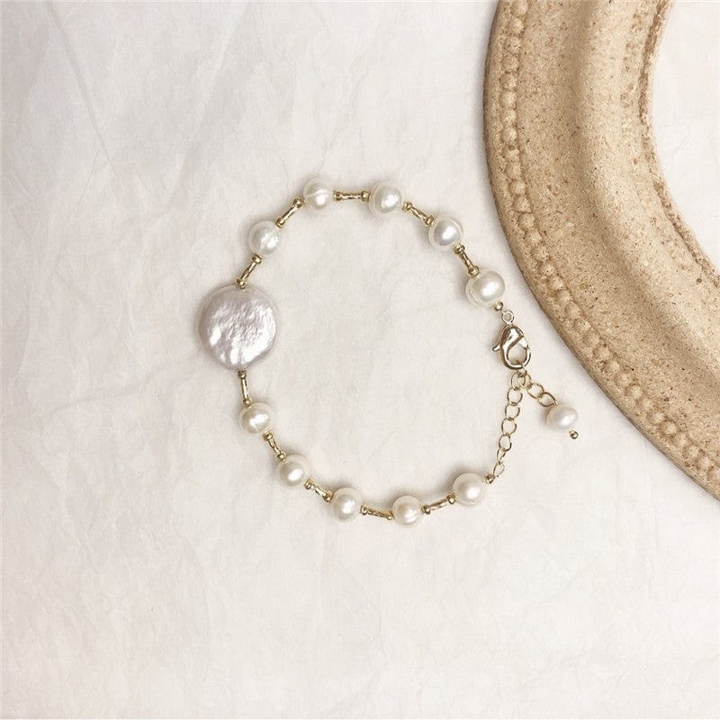 White Iridescent Pearl Bracelet - Image 2
