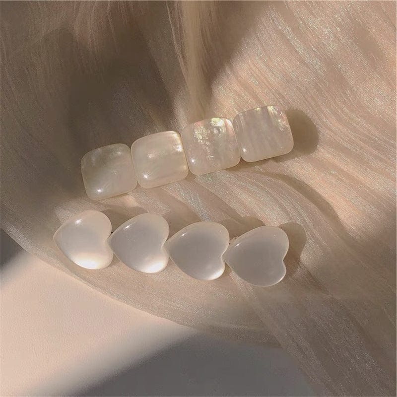 White Iridescent Stone Hair Clip - Image 2