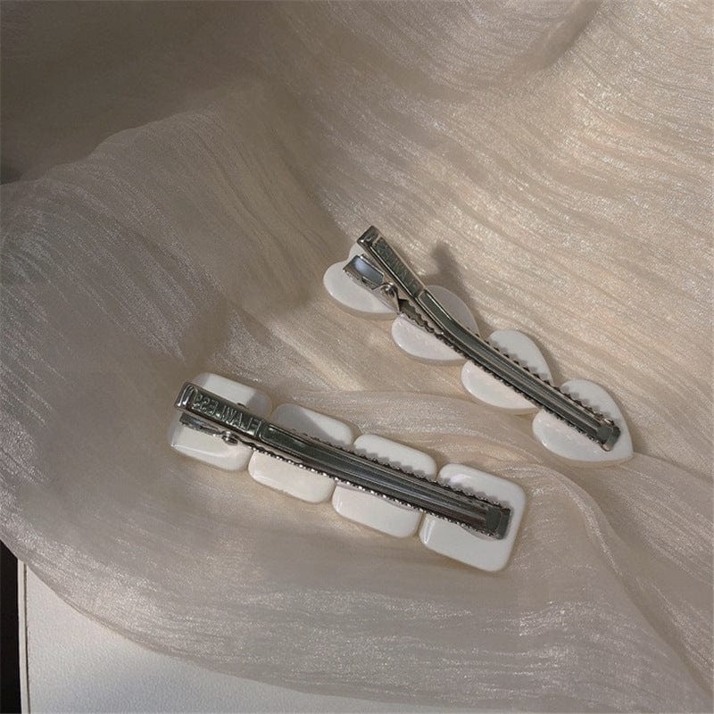 White Iridescent Stone Hair Clip - Image 5