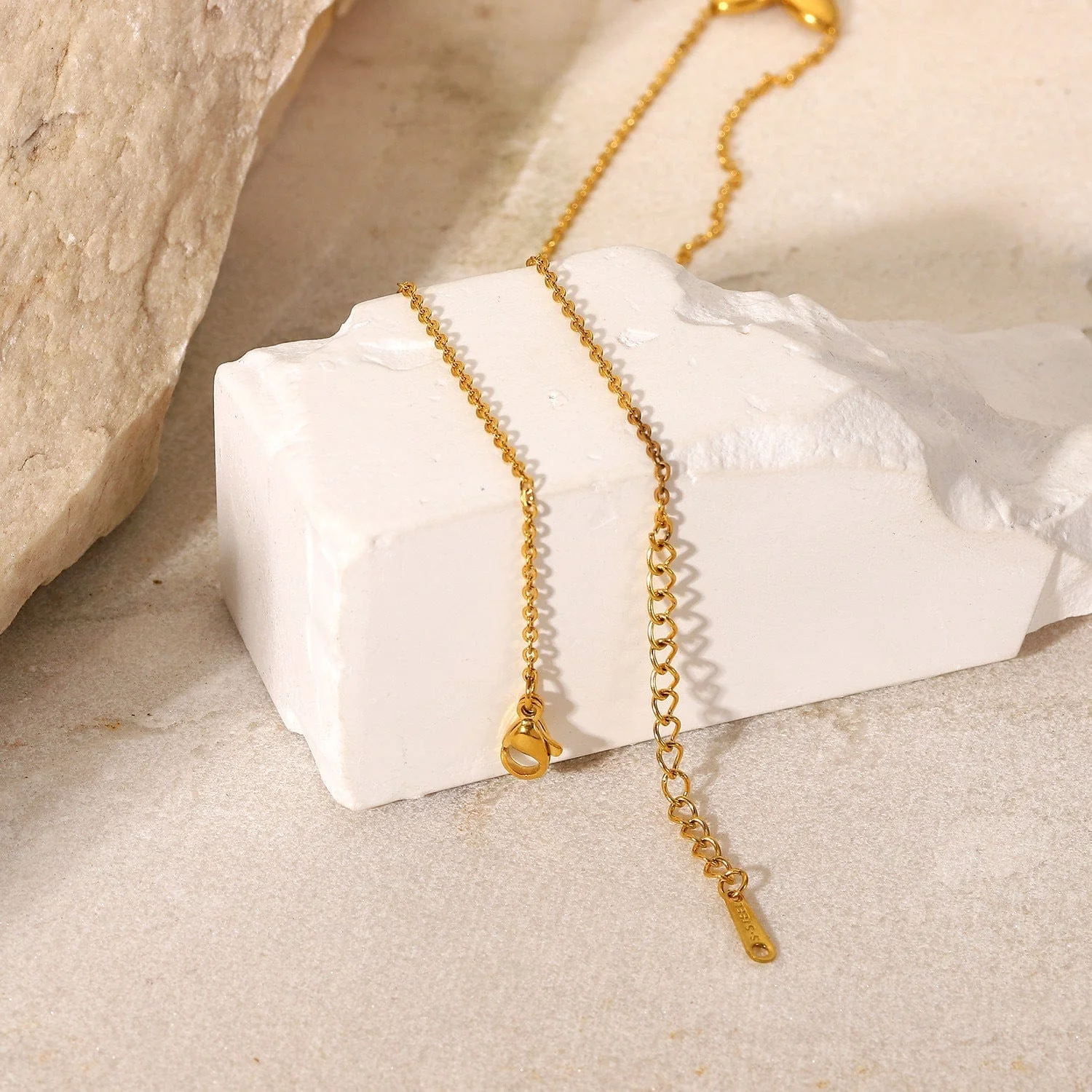 White Shell Butterfly 14K Gold-Plated Necklace - Image 3