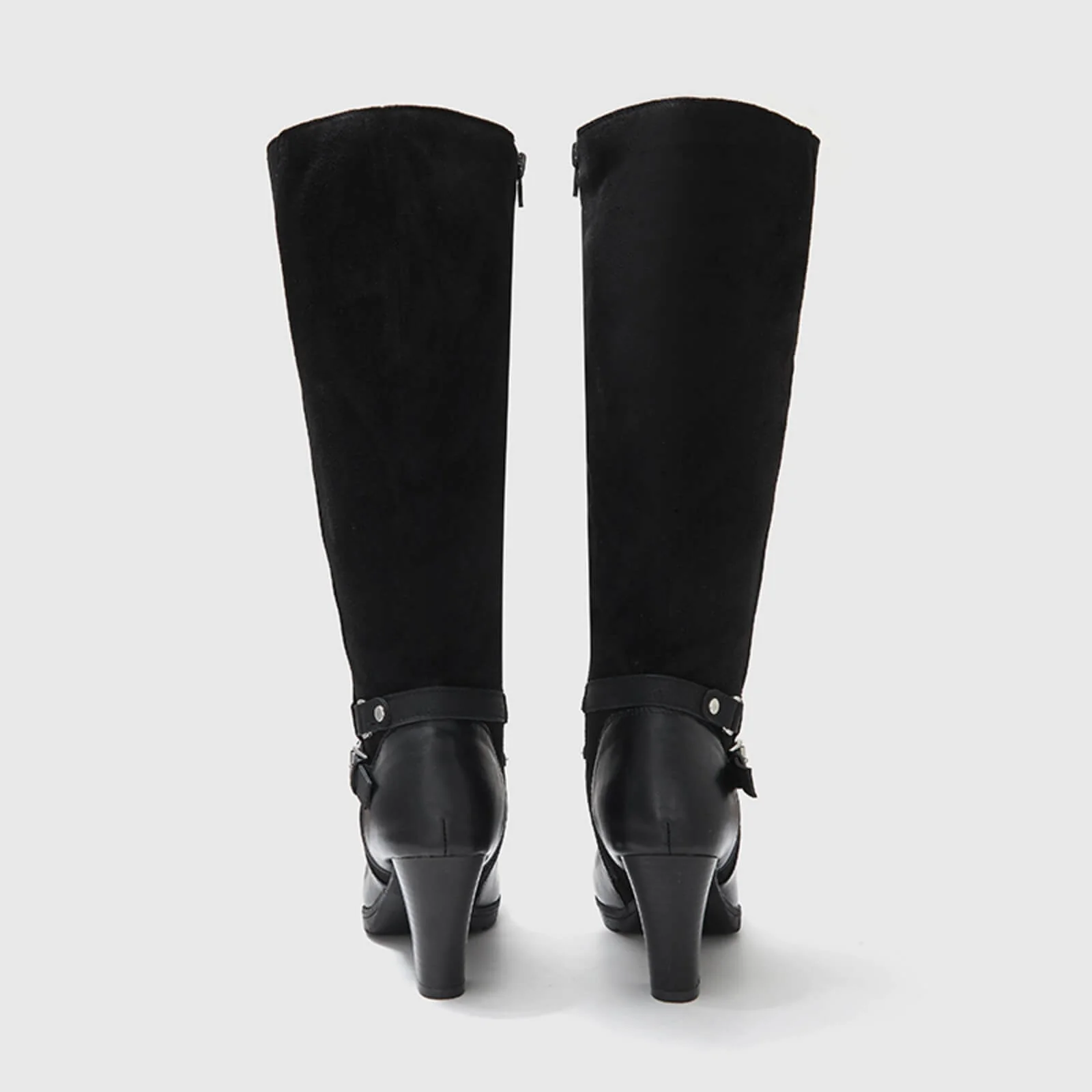 Wide Calf Knee High Boots With Zipper - Image 5