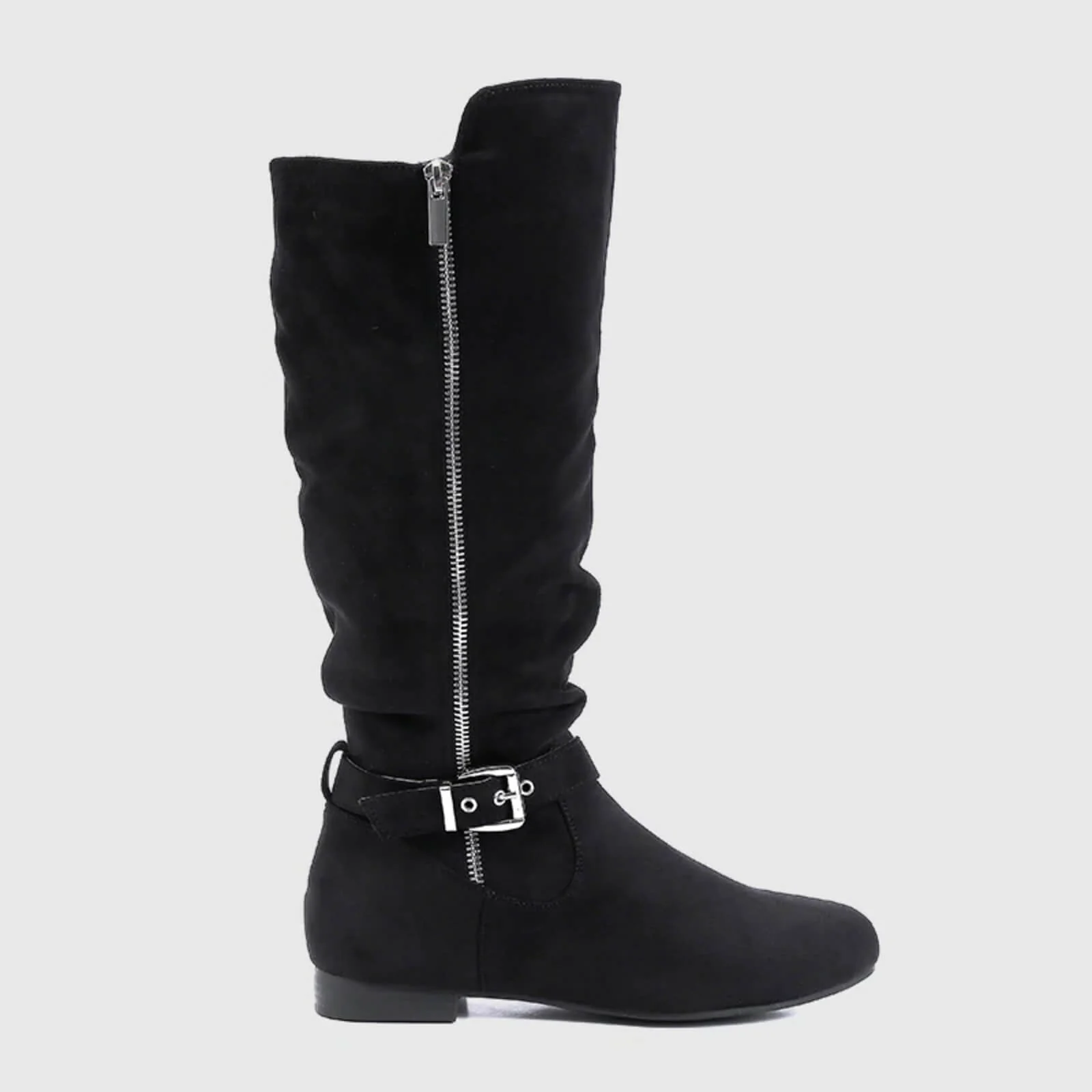 Wide Calf Knee High Boots Zipper Style - Image 2