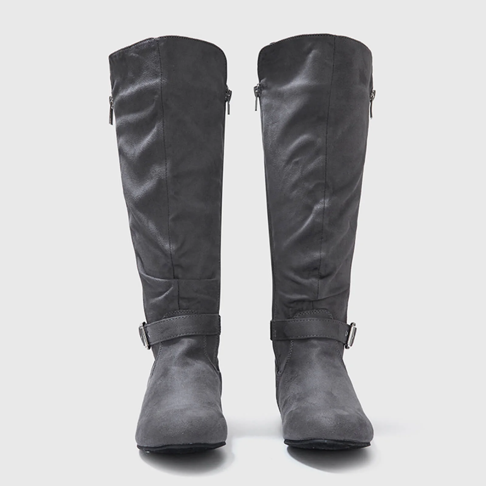 Wide Calf Knee High Boots Zipper Style - Image 6