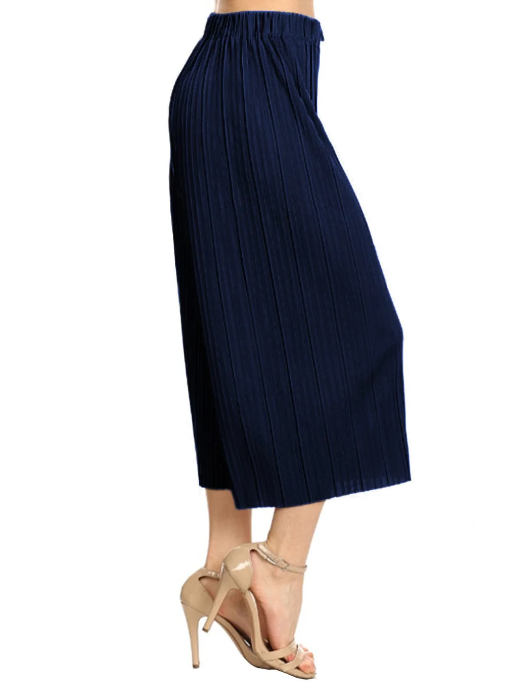 Wide Leg Pants Pleated Cropped Palazzo Lounge Pants - Image 16