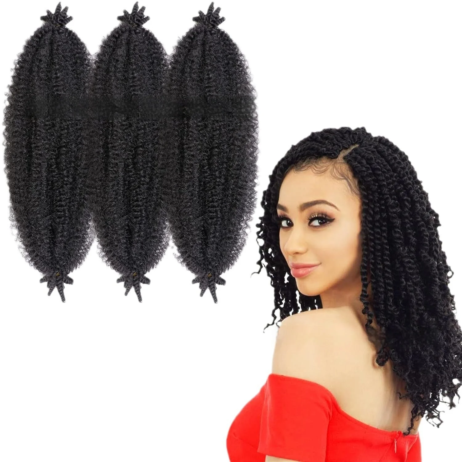 Wig Crochet Hair Springy Afro Twist Hair Chemical Fiber Wig Dreadlocks - Image 3