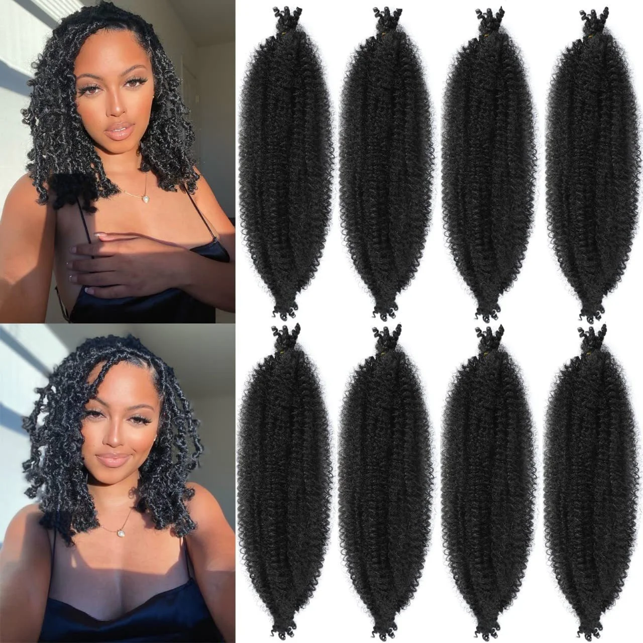 Wig Crochet Hair Springy Afro Twist Hair Chemical Fiber Wig Dreadlocks - Image 4