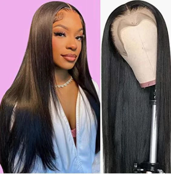 Wig Female Chemical Fiber Front Lace Middle Black - Image 2