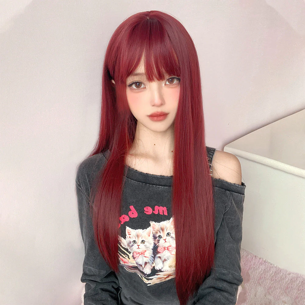 Wig Female Natural Full-head Wig Style Fluffy Long Straight Hair - Image 12