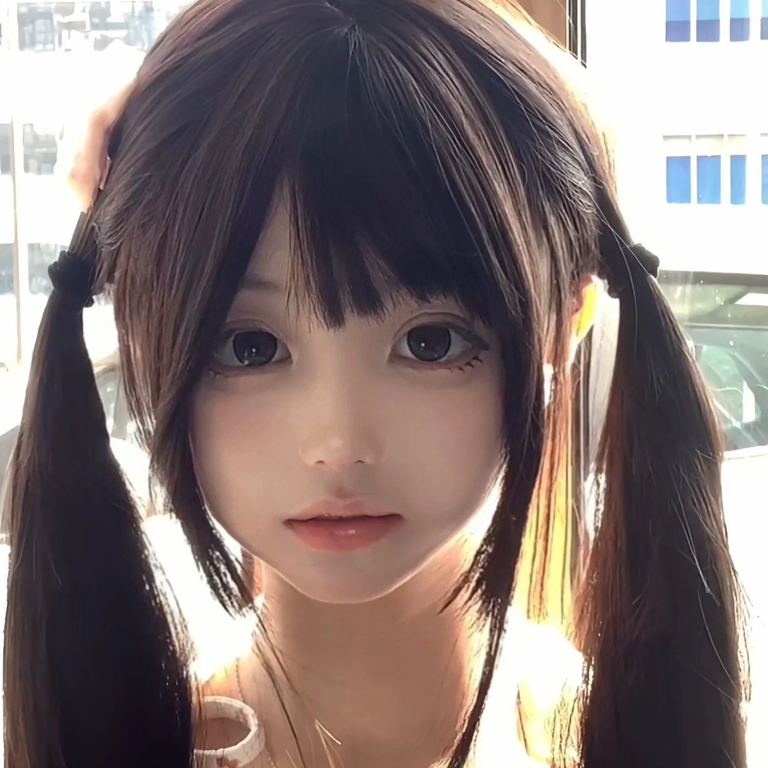 Wig Female Natural Full-head Wig Style Fluffy Long Straight Hair - Image 2