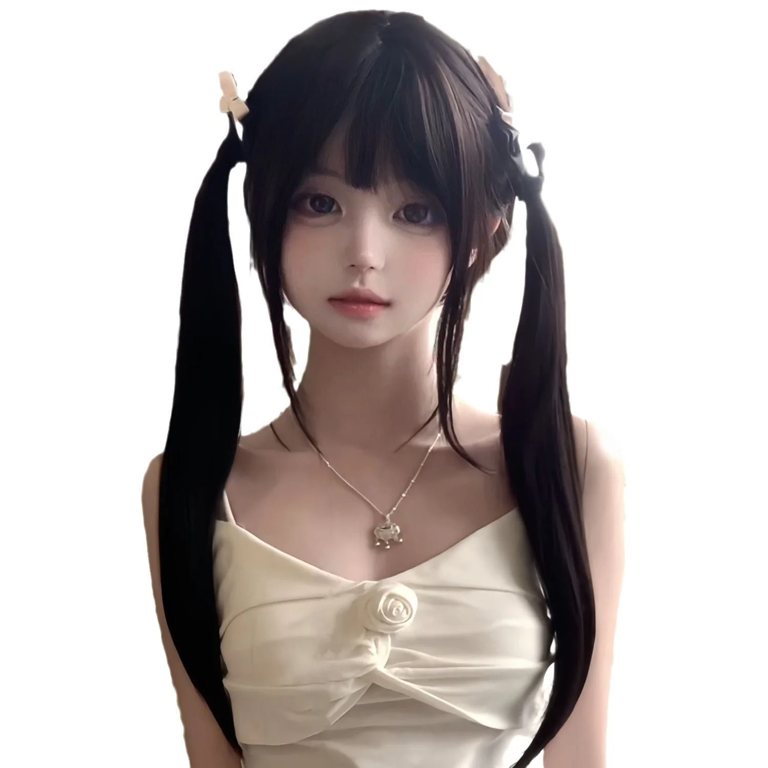 Wig Female Natural Full-head Wig Style Fluffy Long Straight Hair - Image 5