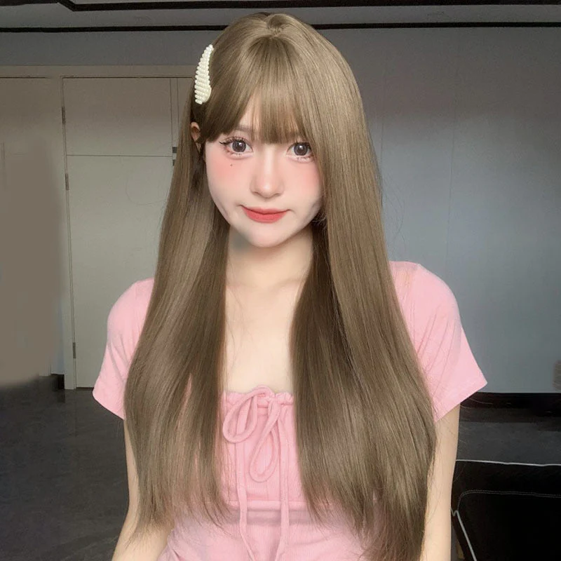 Wig Female Natural Full-head Wig Style Fluffy Long Straight Hair - Image 8
