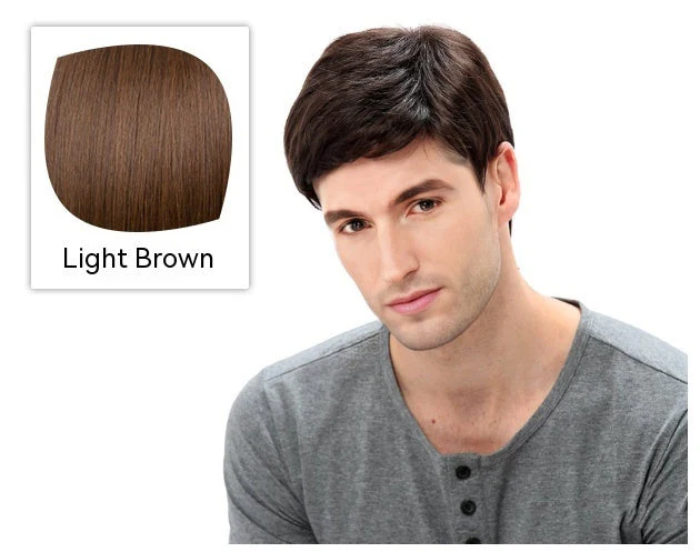 Wig Men's Side Bangs Short Straight Hair Chemical Fiber Full-head Wig - Image 7