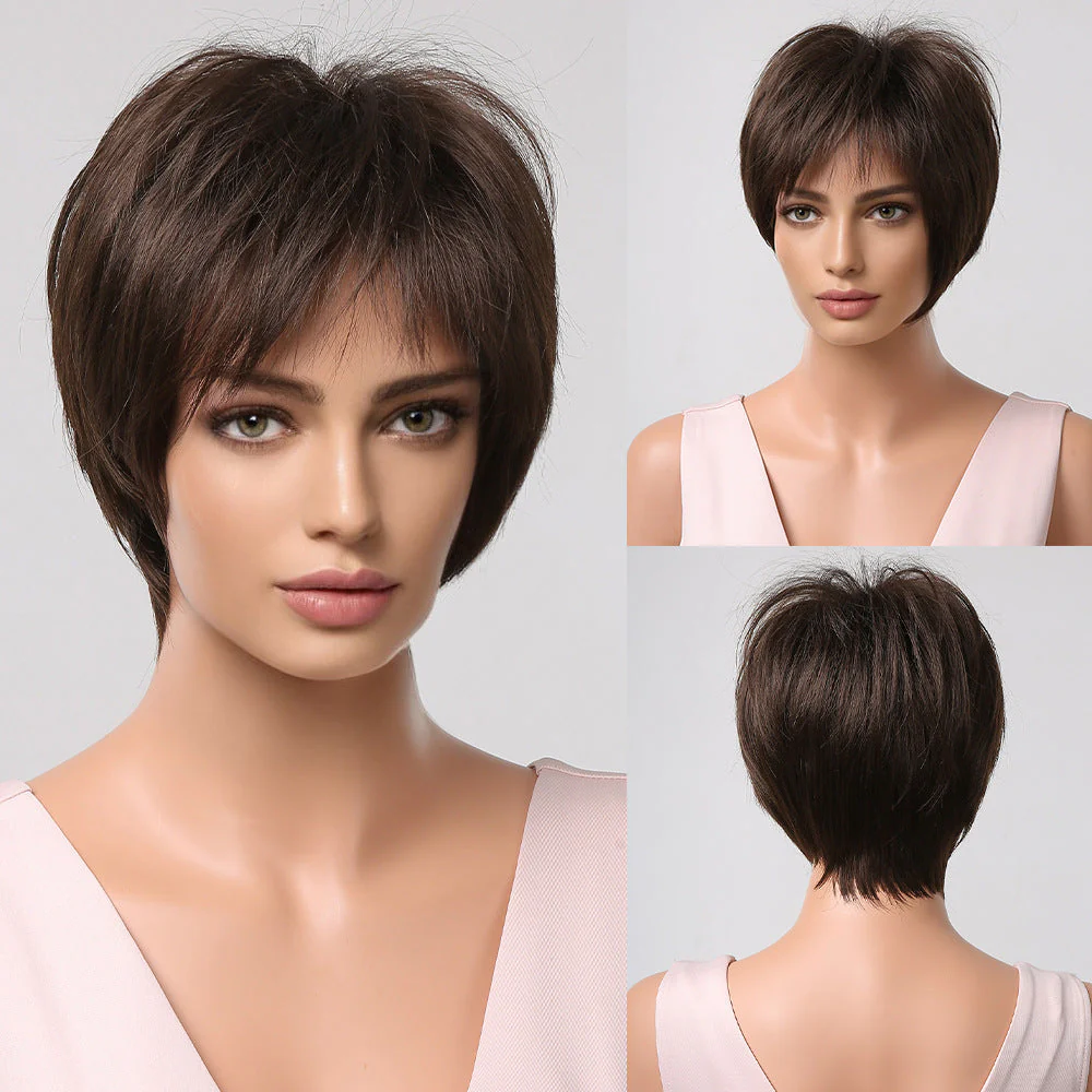 Wig Short Hair Natural Full-head Wig Style - Image 3