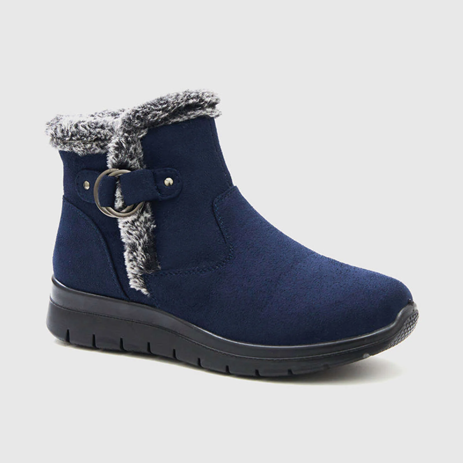 Super Soft Fur Lining Stitching Ankle Snow Boots - Image 10