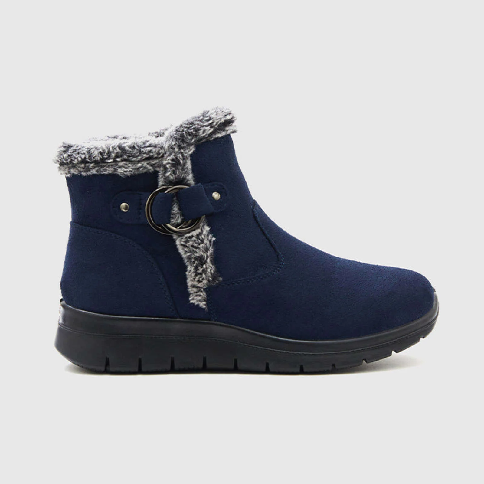 Super Soft Fur Lining Stitching Ankle Snow Boots - Image 11