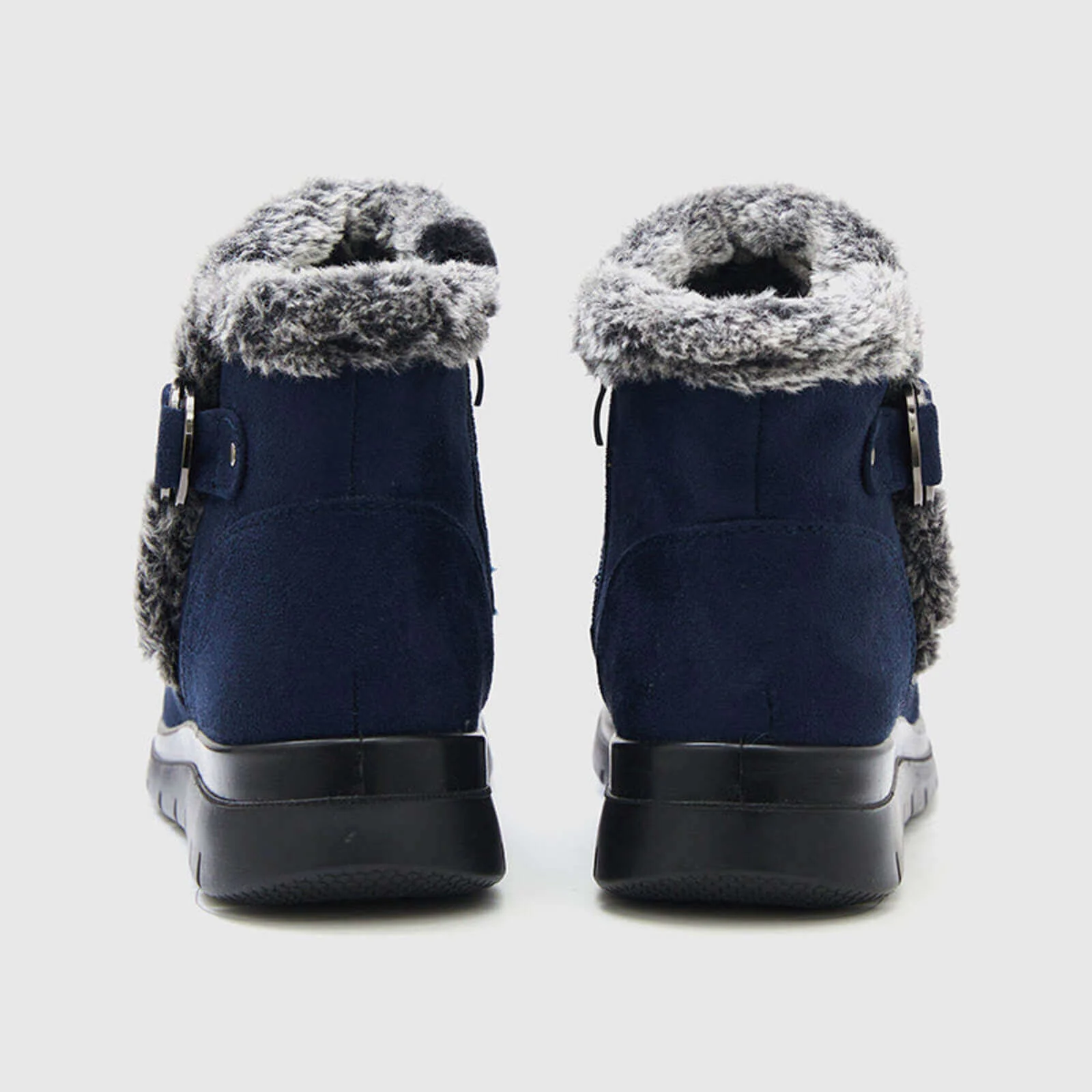 Super Soft Fur Lining Stitching Ankle Snow Boots - Image 13