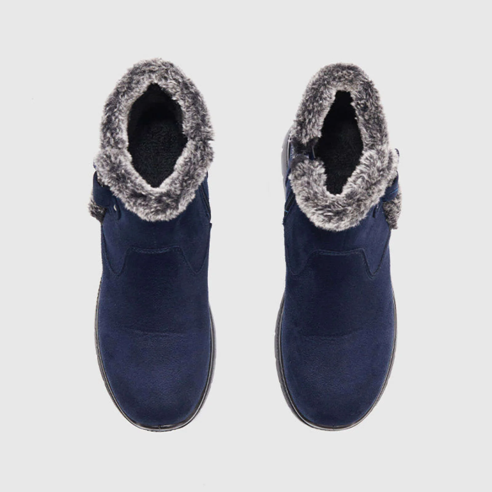 Super Soft Fur Lining Stitching Ankle Snow Boots - Image 14