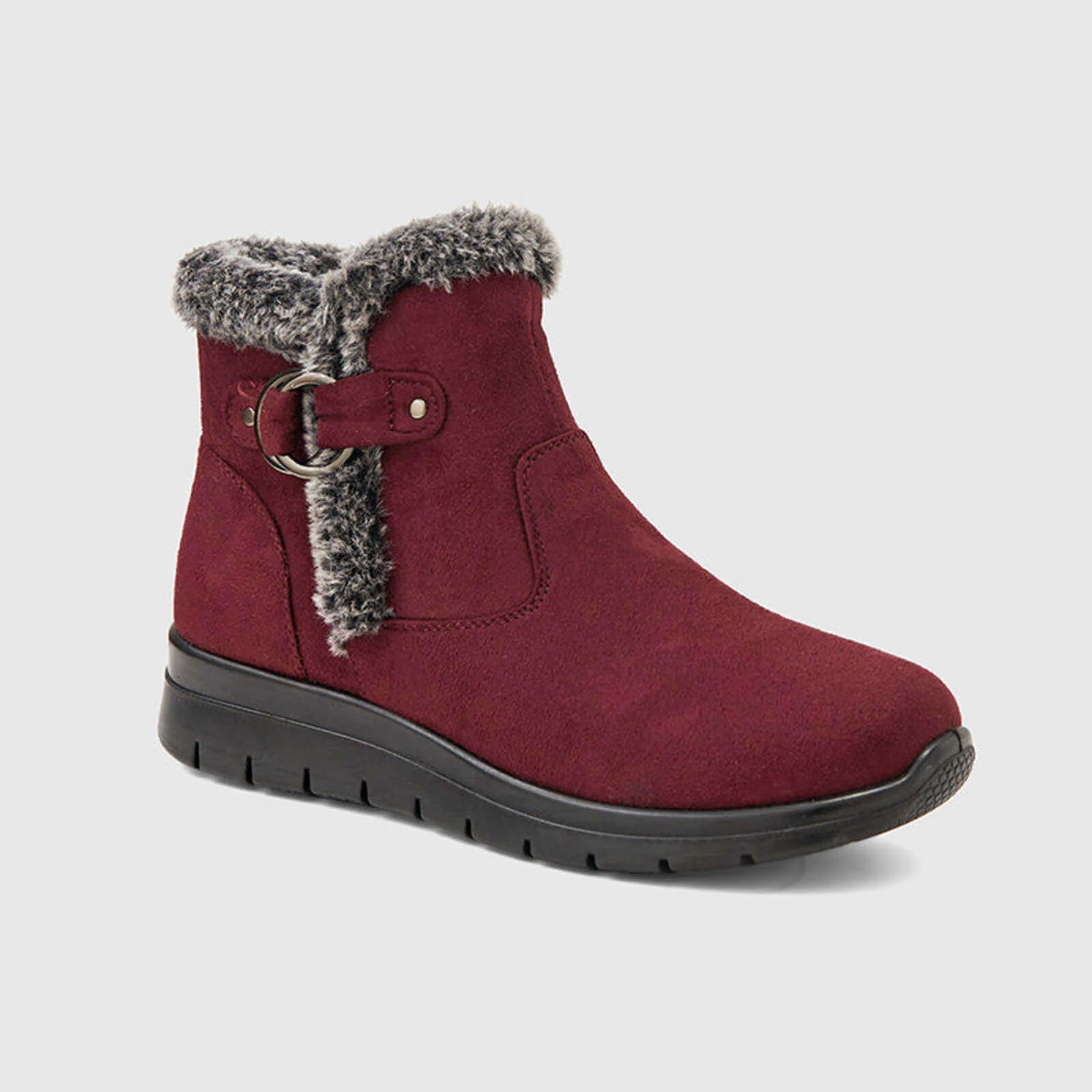 Super Soft Fur Lining Stitching Ankle Snow Boots - Image 19