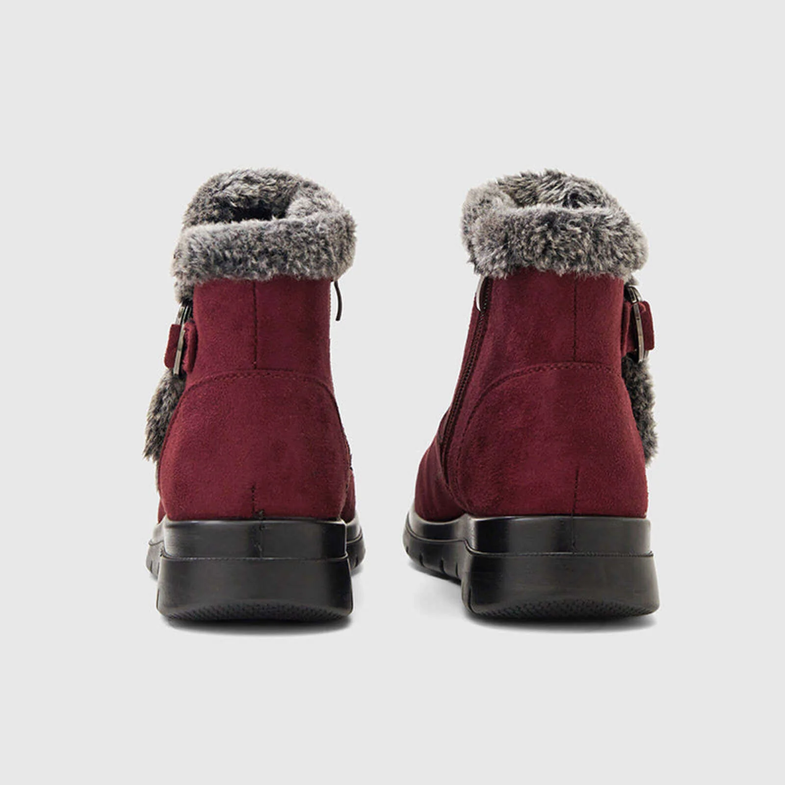 Super Soft Fur Lining Stitching Ankle Snow Boots - Image 22