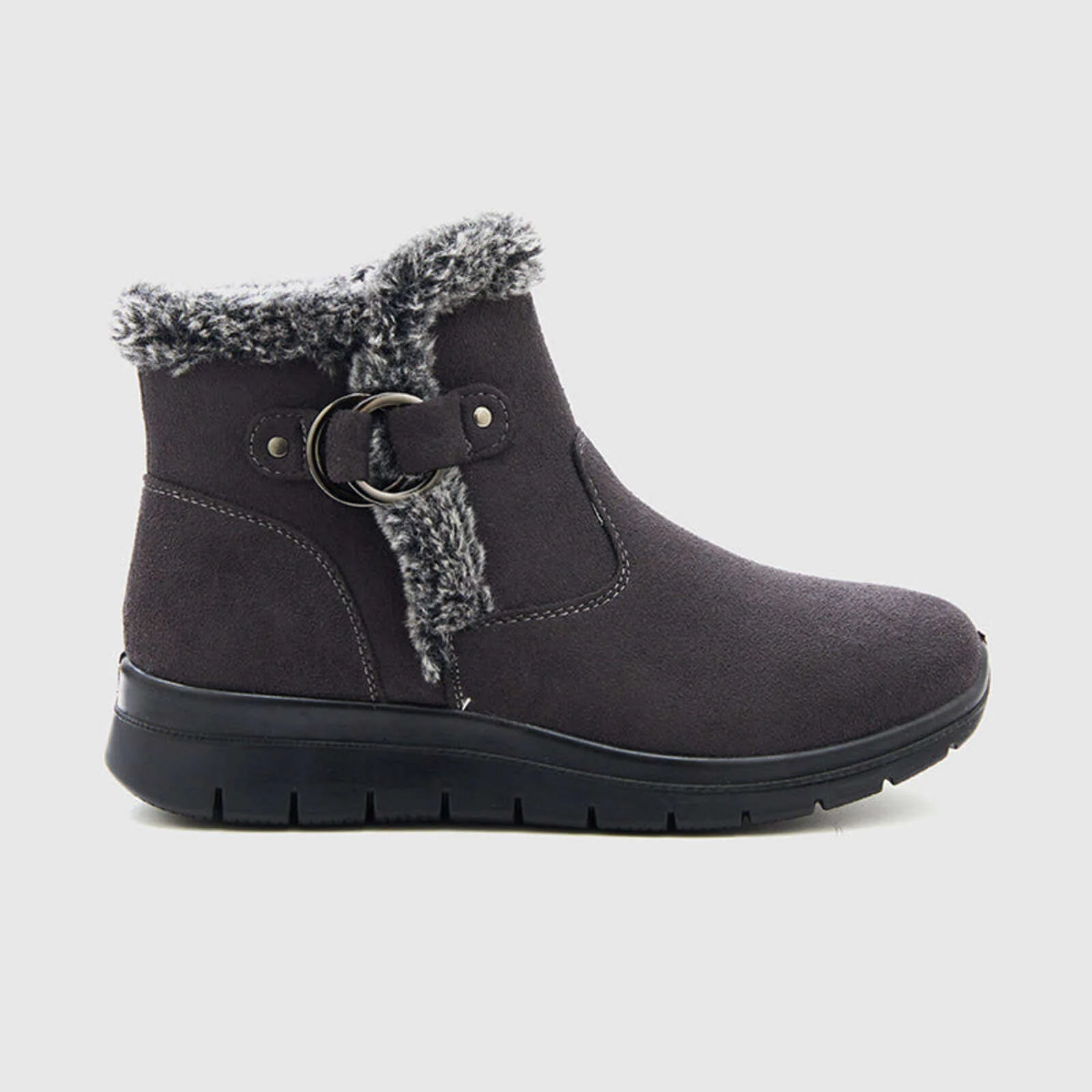 Super Soft Fur Lining Stitching Ankle Snow Boots - Image 29