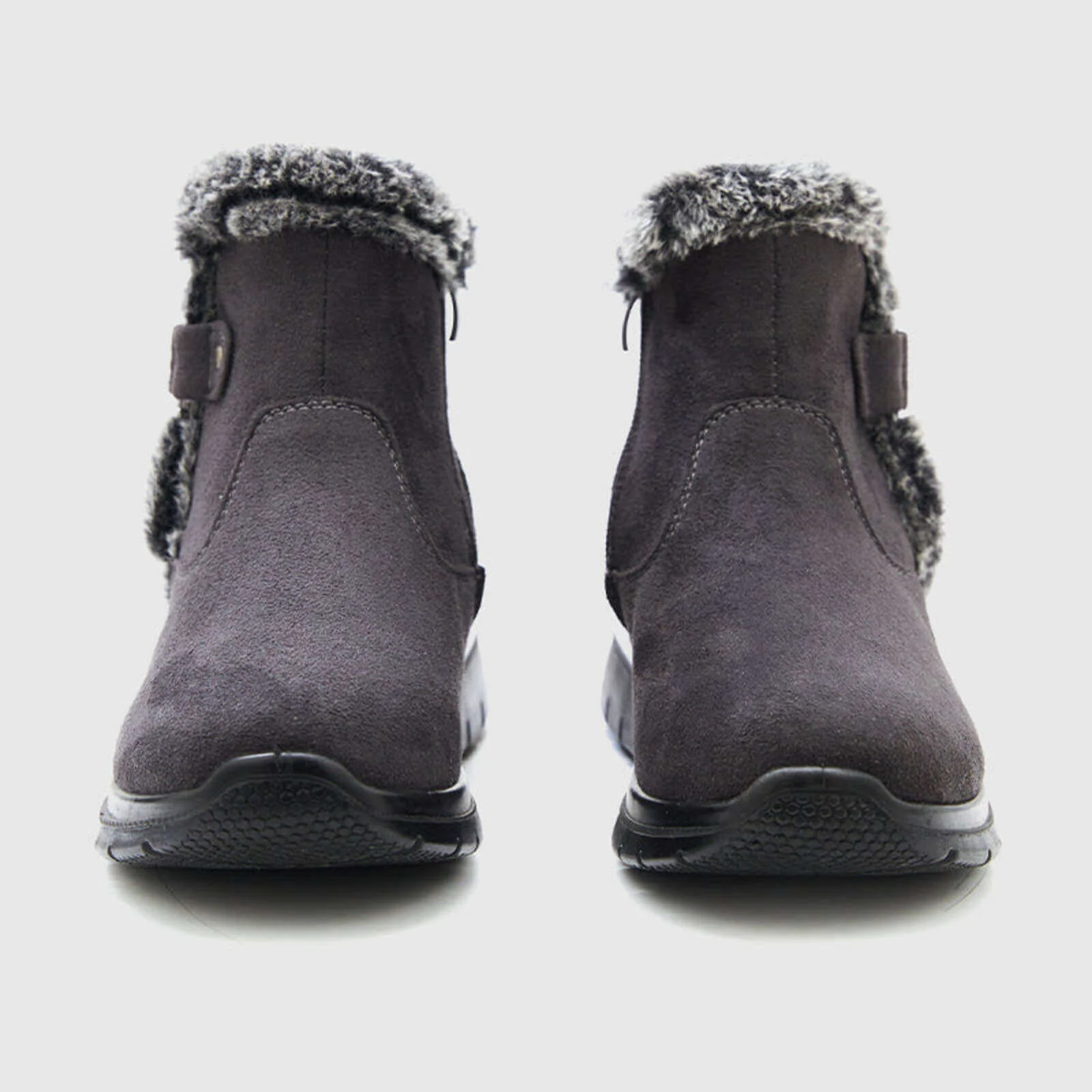 Super Soft Fur Lining Stitching Ankle Snow Boots - Image 30