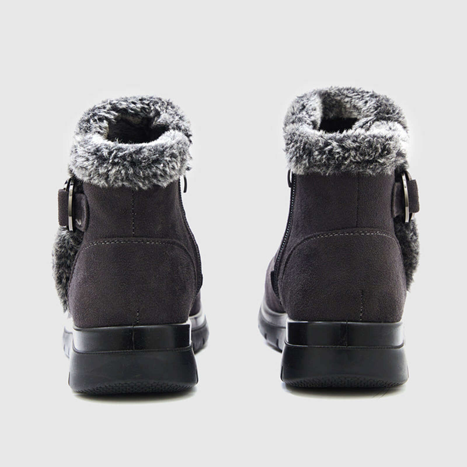 Super Soft Fur Lining Stitching Ankle Snow Boots - Image 31