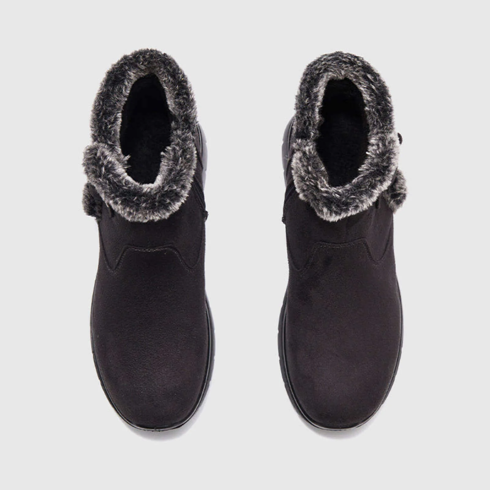 Super Soft Fur Lining Stitching Ankle Snow Boots - Image 32
