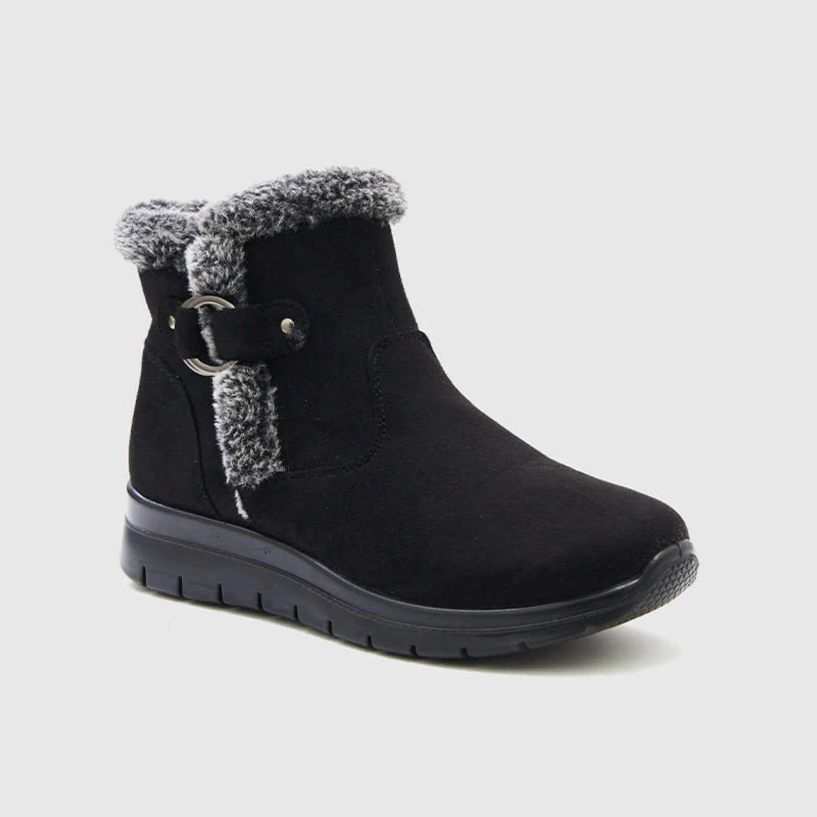 Super Soft Fur Lining Stitching Ankle Snow Boots - Image 37