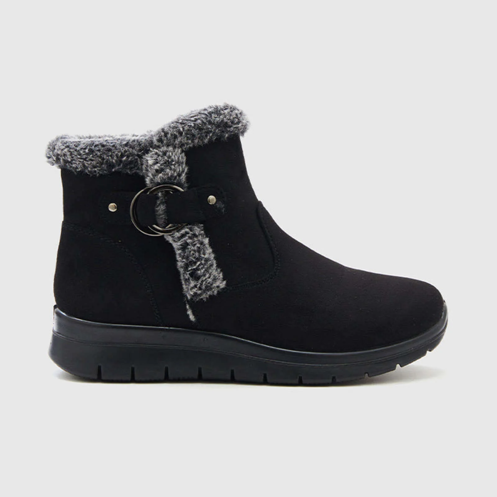 Super Soft Fur Lining Stitching Ankle Snow Boots - Image 38
