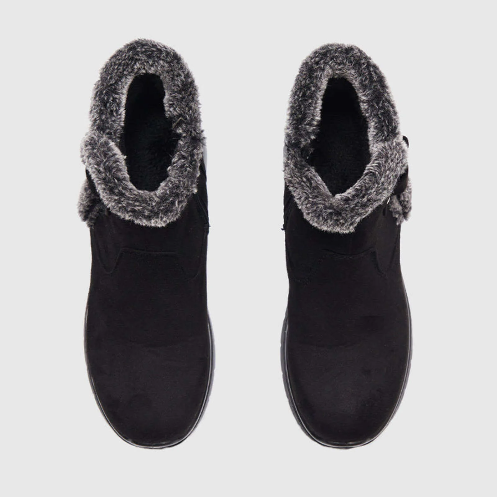 Super Soft Fur Lining Stitching Ankle Snow Boots - Image 41