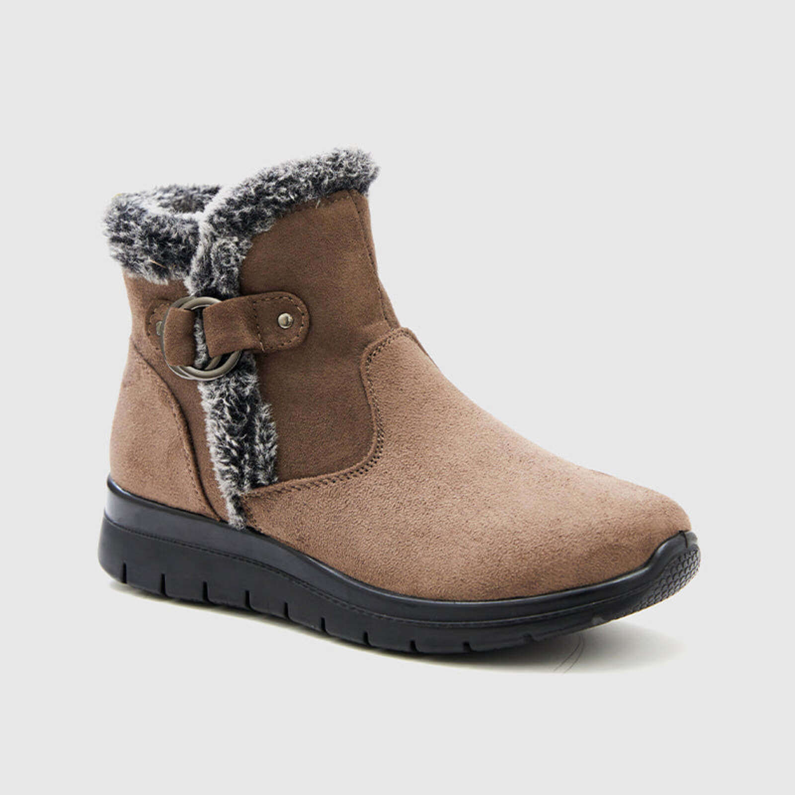 Super Soft Fur Lining Stitching Ankle Snow Boots - Image 45