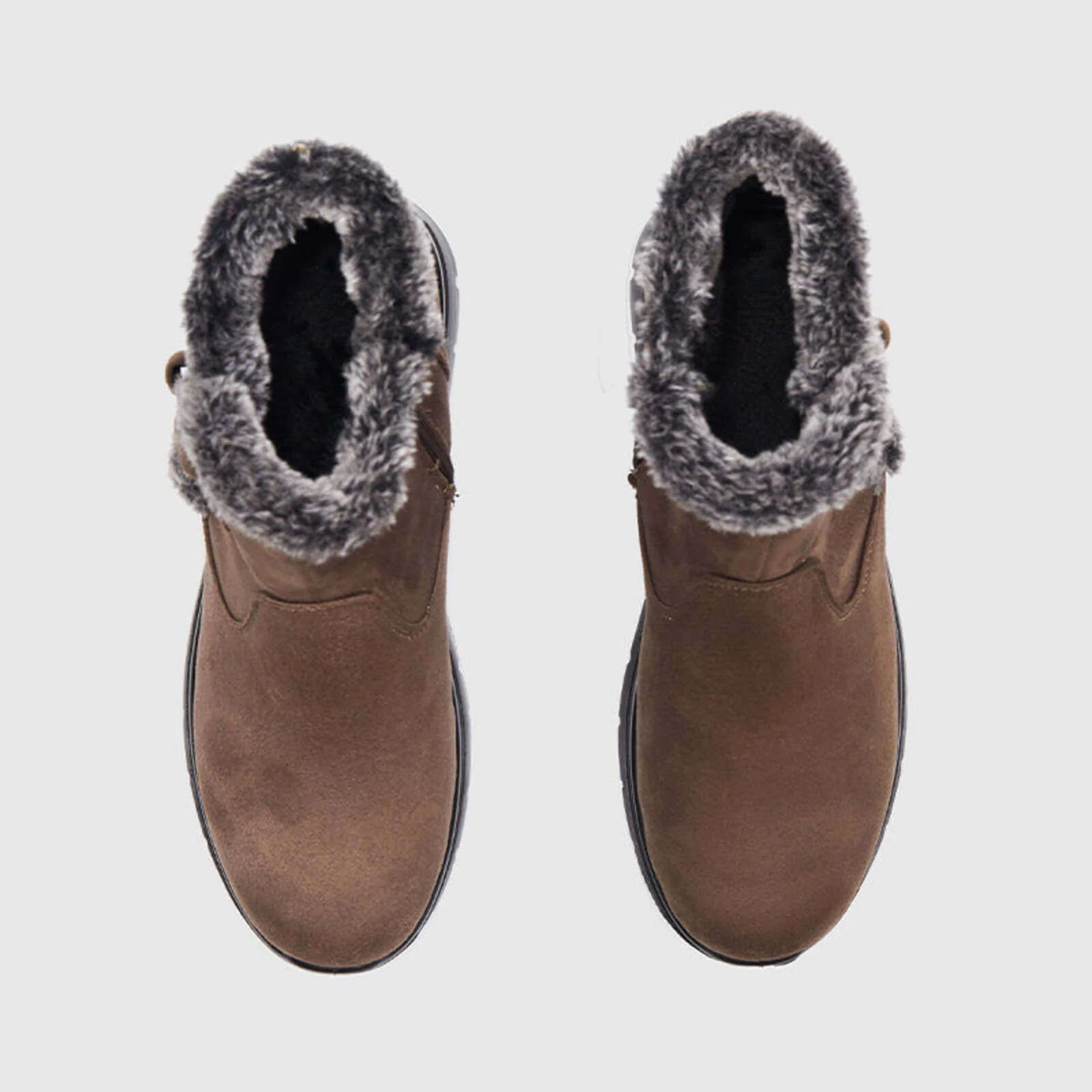 Super Soft Fur Lining Stitching Ankle Snow Boots - Image 49