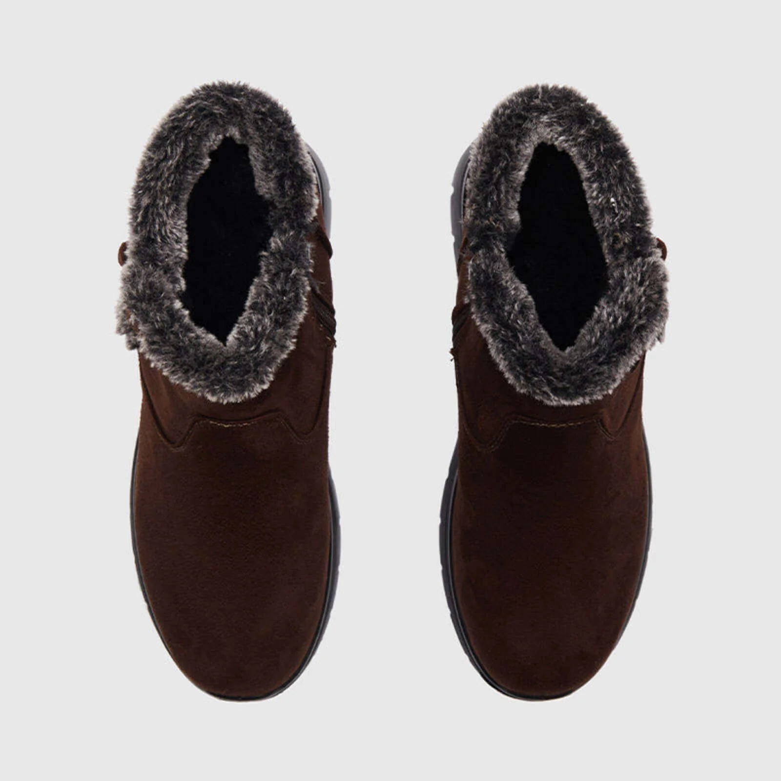 Super Soft Fur Lining Stitching Ankle Snow Boots - Image 5