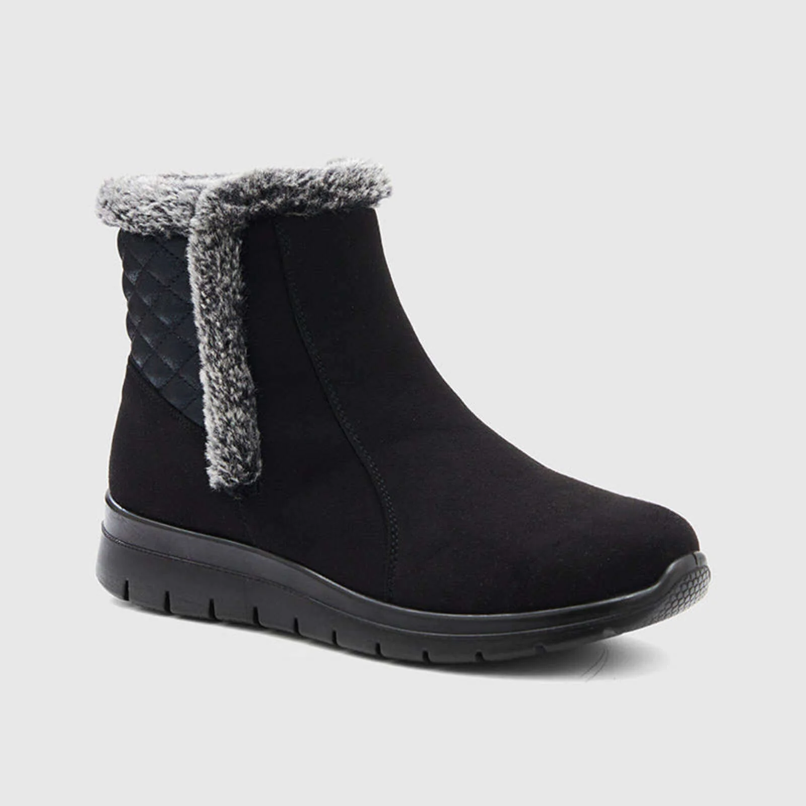 Super Soft Fur Lining Stitching Ankle Snow Boots - Image 54