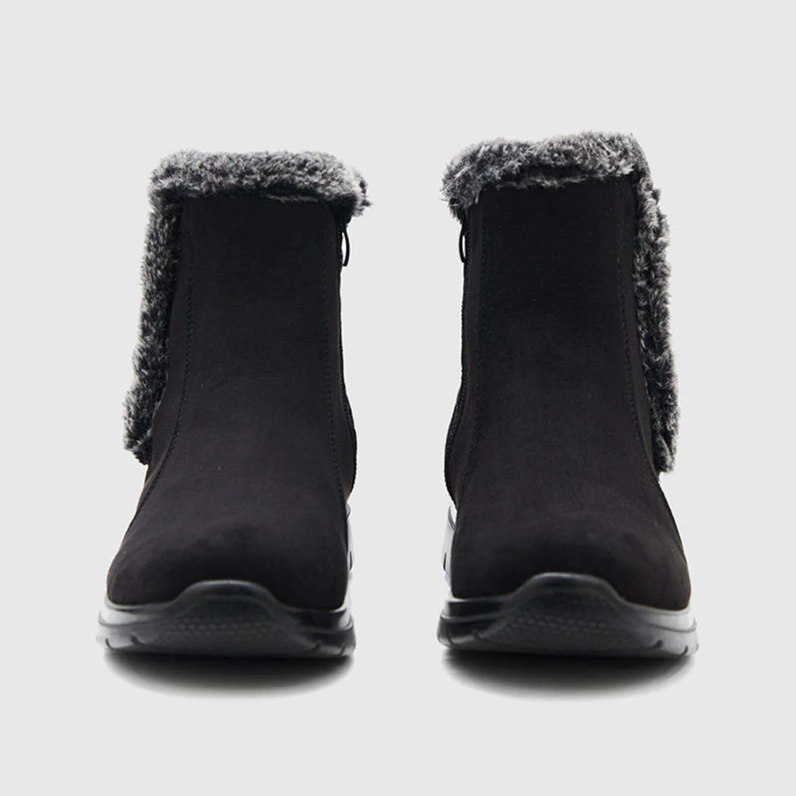 Super Soft Fur Lining Stitching Ankle Snow Boots - Image 56