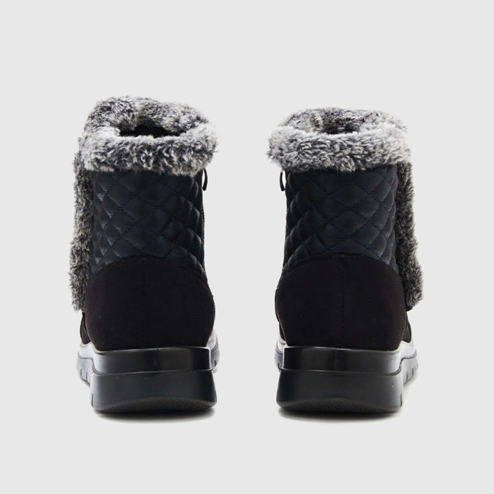 Super Soft Fur Lining Stitching Ankle Snow Boots - Image 57