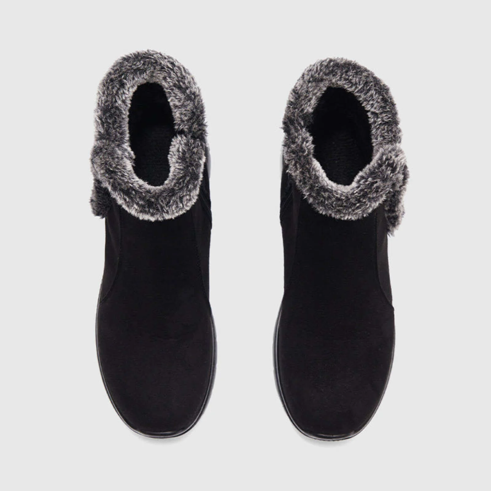 Super Soft Fur Lining Stitching Ankle Snow Boots - Image 58