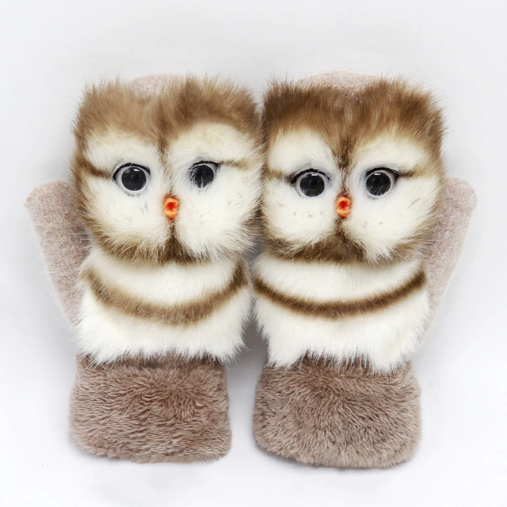 Winter Plush Cartoon Animal Gloves - Image 14